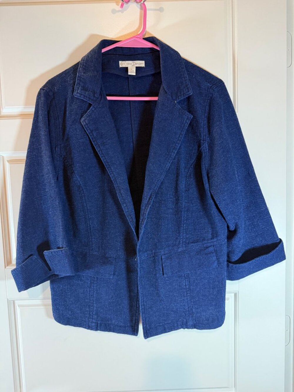 Catos Soft Denim Blue Blazer Jacket Size L